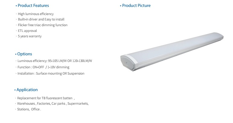 ETL popular led shop light for warehouse